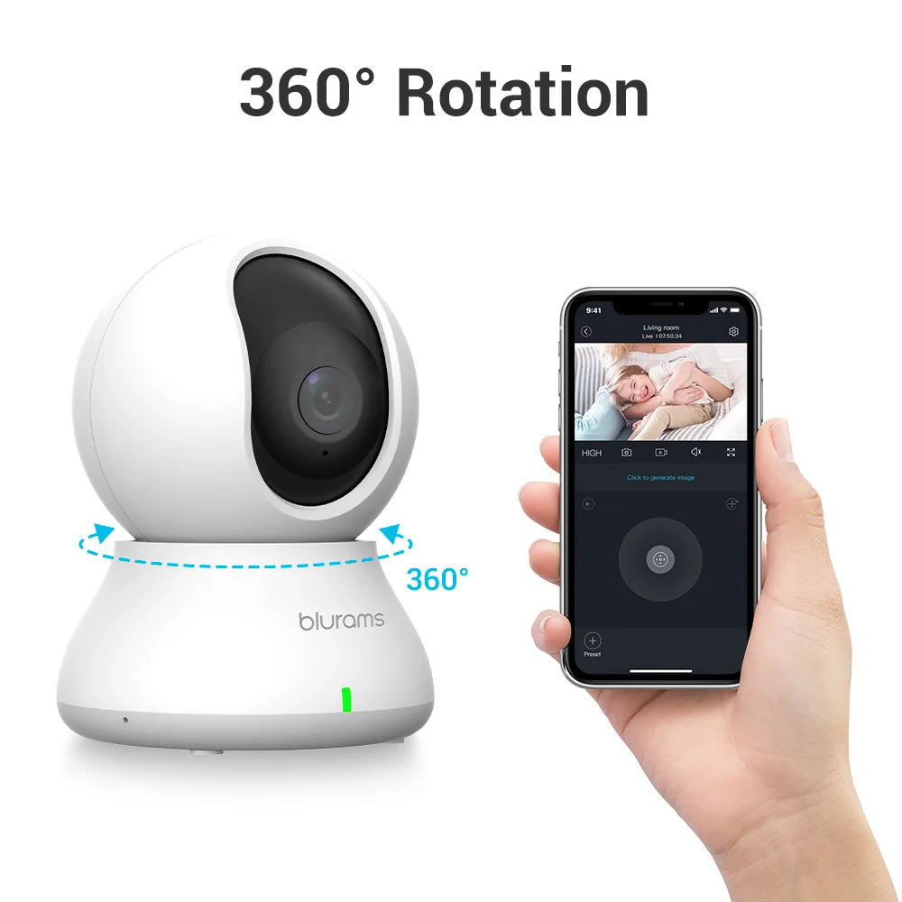 AI-Powered 2K HD Night Vision Security Camera with Live Two-Way Audio & Smart Motion Detection free shipping
